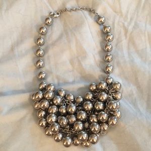 Silver beaded necklace